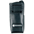 PMLN5025 Pouzdro z jemné kůže pro radiostanice Motorola DP340x  - čelní pohled