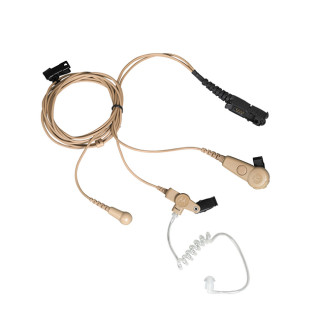 PMLN6755 Sluchátko do ucha s zvukovodem, samostatný mikrofon a PTT IMPRES pro Motorola DP2400, DP2600, DP3441 a DP3661