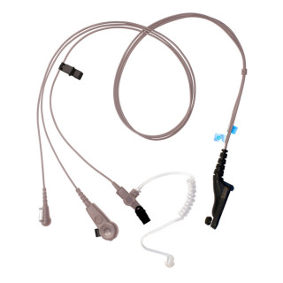PMLN6124 Sluchátko do ucha s zvukovodem, samostatný mikrofon a PTT Impres pro Motorola DP4000 radiostanice