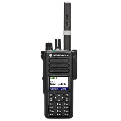 radiostanice Motorola DP 4801 UHF, GPS, BT - čelní pohled
