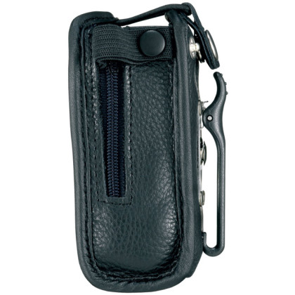 PMLN4521 Pouzdro z jemné kůže pro vysílačky Motorola GP388, GP366-R, GP688 - boční pohled