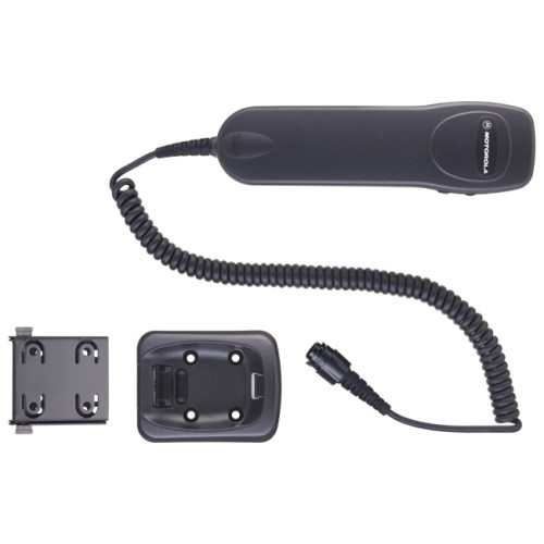 HMN4098 Sluchátko s mikrofonem a PTT pro Motorola DM4000 systému Mototrbo - sada - pohled shora